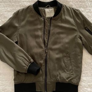 Cielo Basic Outerwear Olive Green Bomber Jacket